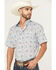 Image #2 - Roper Men's West Made Paisley Print Short Sleeve Pearl Snap Western Shirt, Cream, hi-res