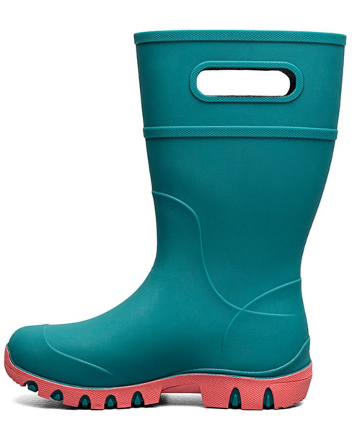 Image #3 - Bogs Girls' Essential Tall Rain Boots - Round Toe, Turquoise, hi-res