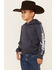 Wrangler Infant Boys' Long Sleeve Logo Fleece Hoodie, Grey, hi-res