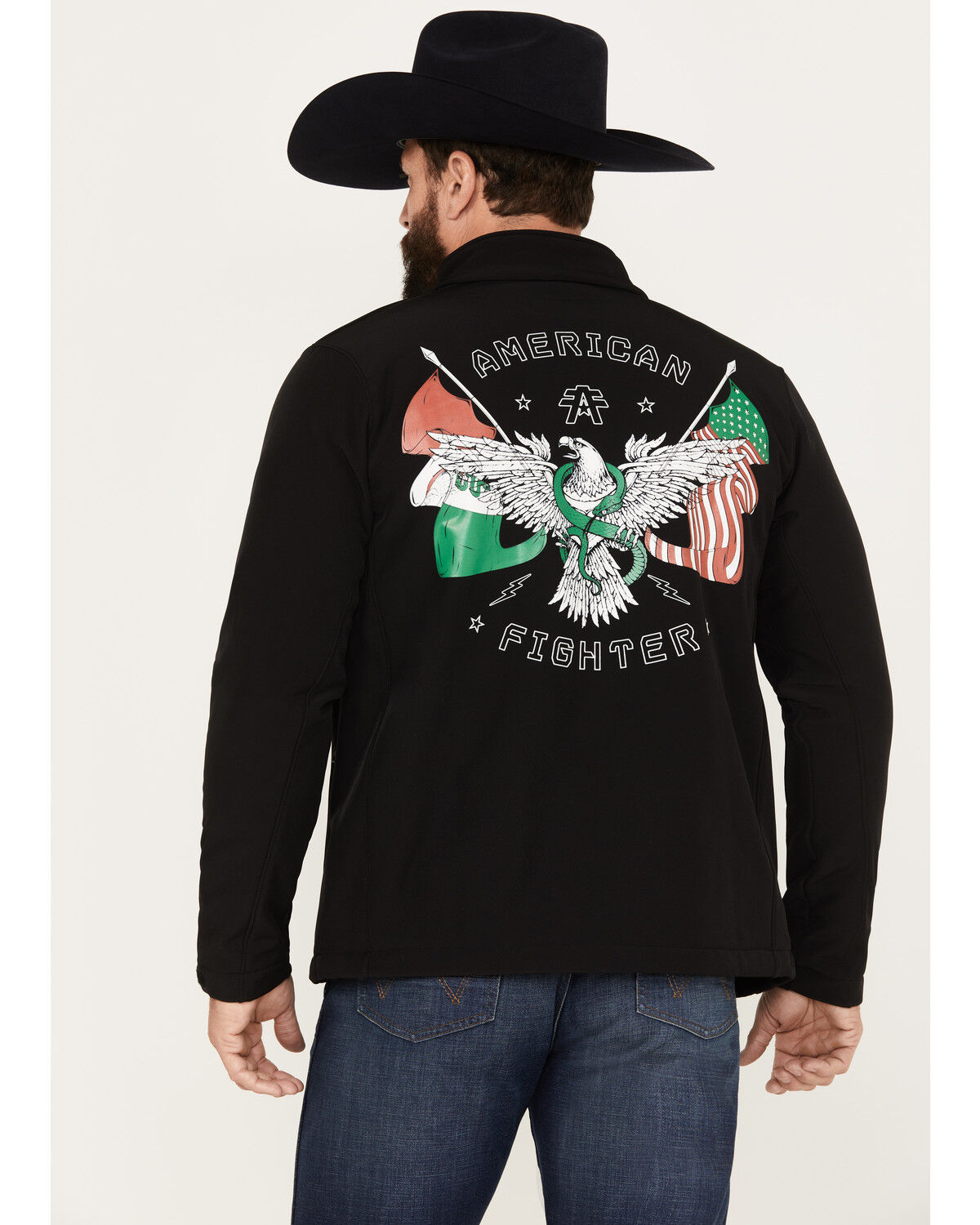 Image #4 - American Fighter Men's Plateau Softshell Jacket, Black, hi-res