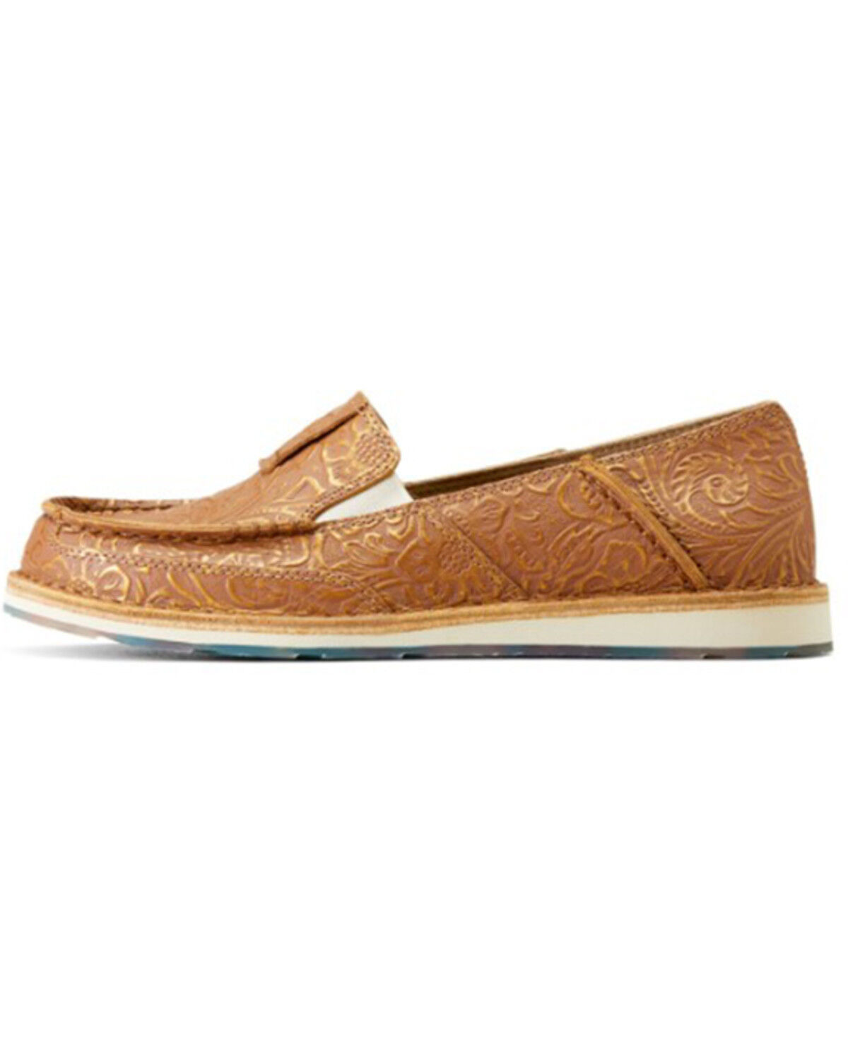 Image #2 - Ariat Women's Tooled Cruiser Casual Shoes - Moc Toe, Brown, hi-res