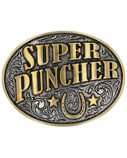 Image #1 - Montana Silversmiths Dale Brisby Super Puncher Attitude Belt Buckle, Silver, hi-res