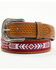 Image #1 - Cody James Men's Brantley Southwestern Woven Inlay Leather Belt, Brown, hi-res