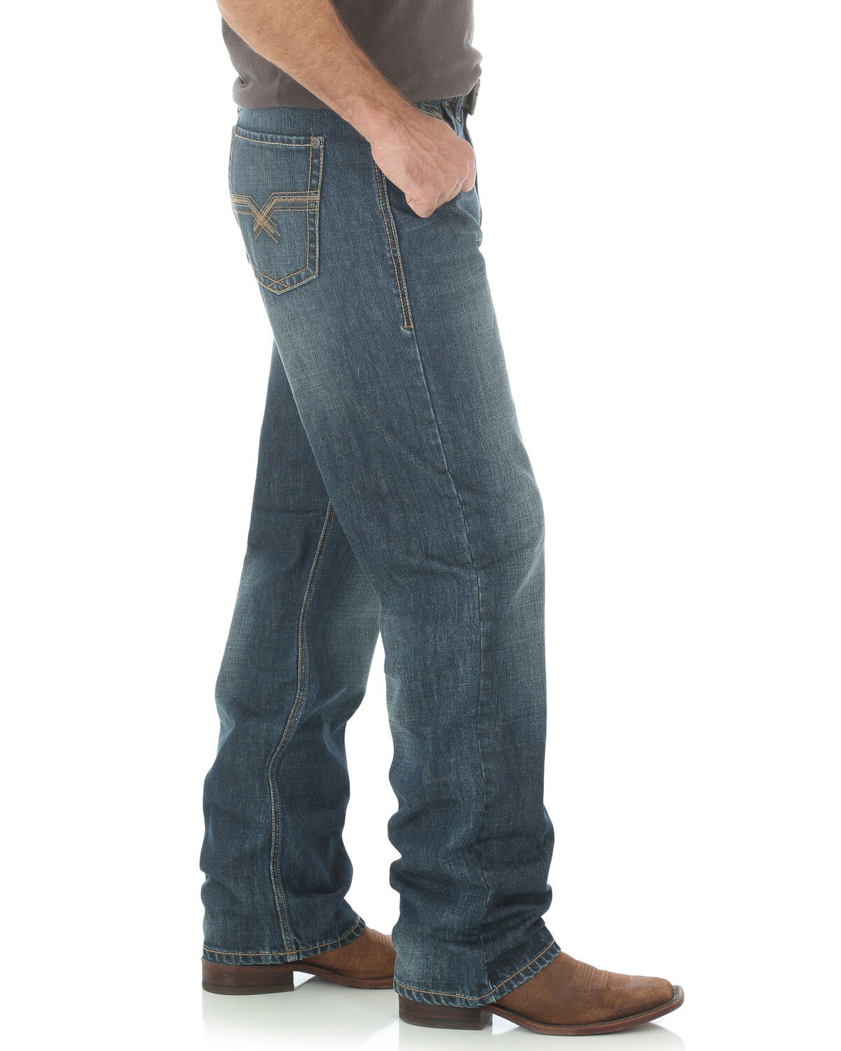 Image #6 - Wrangler 20X Men's No.33 Extreme Relaxed Fit Straight Jeans, Indigo, hi-res