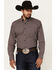 Image #1 - Ariat Men's Crawford Medallion Print Long Sleeve Button-Down Western Shirt, Navy, hi-res