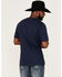 RANK 45 Men's Ombre Southwestern Circle Logo Graphic Short Sleeve T-Shirt , Navy, hi-res