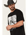 Image #2 - Diamond Cross Ranch Men's Walter Riding Short Sleeve Graphic T-Shirt, Black, hi-res