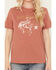 Image #3 - Wrangler Retro Women's Bucking Bronc Short Sleeve Graphic Tee, Rust Copper, hi-res