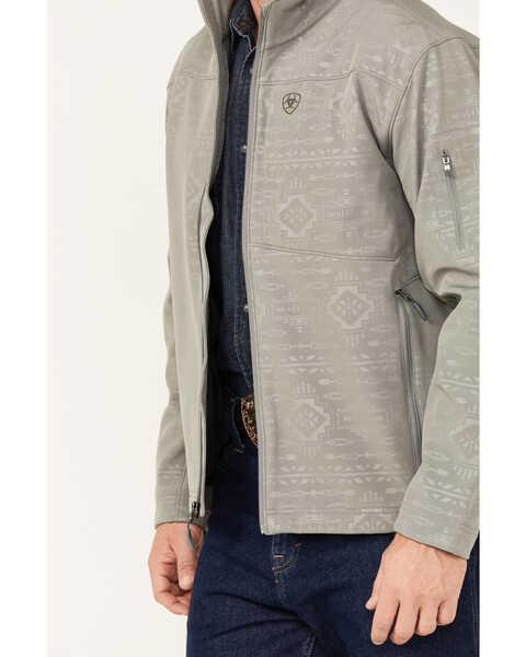 Image #3 - Ariat Men's Vernon 2.0 Softshell Southwestern Jacket - Tall , Grey, hi-res