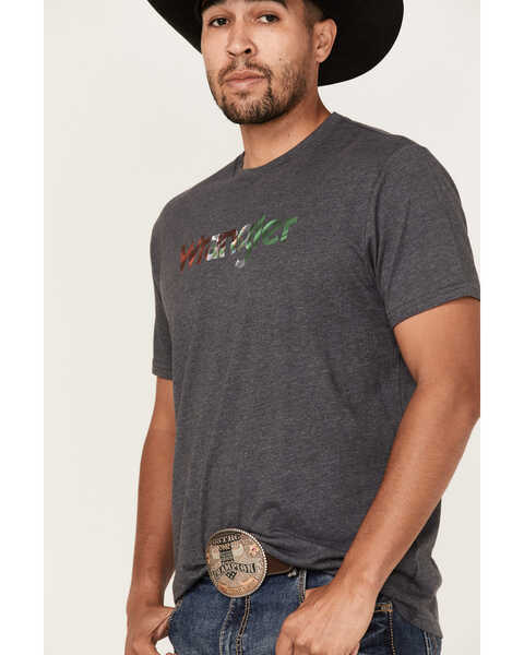Image #2 - Wrangler Men's Mexico Logo Graphic T-Shirt , Charcoal, hi-res