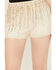 Image #2 - GeeGee Women's Sequins Shorts , White, hi-res