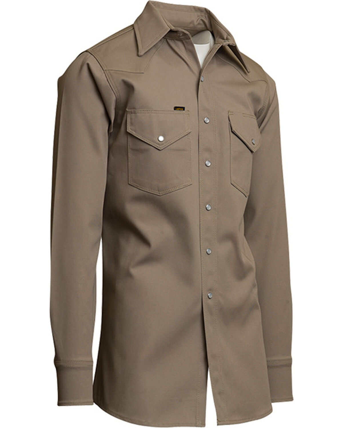 Image #4 - Lapco Men's Long Sleeve Welding Shirt, Beige/khaki, hi-res