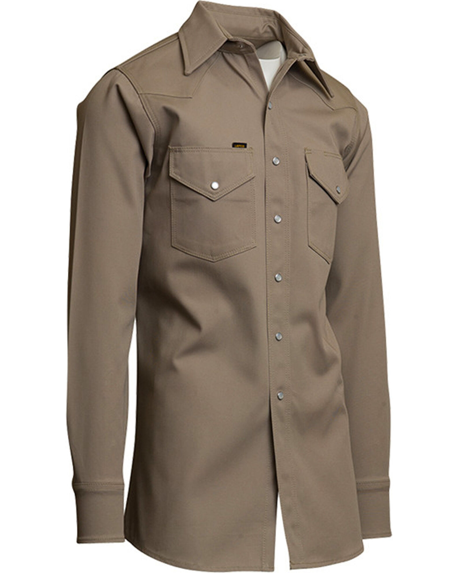 Image #4 - Lapco Men's Long Sleeve Welding Shirt, Beige/khaki, hi-res