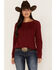 Ariat Women's R.E.A.L Henley Long Sleeve Shirt, Red, hi-res