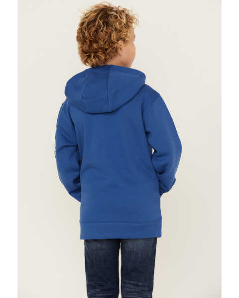 Image #4 - Carhartt Little Boys' Logo Graphic Hooded Sweatshirt , Blue, hi-res