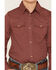 Image #3 - Cody James Boys' NFR Geo Print Long Sleeve Snap Stretch Western Shirt, Burgundy, hi-res