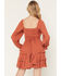 Image #4 - Ash & Violet Women's Boot Barn Exclusive Solid Bow Long Sleeve Mini Dress, Rust Copper, hi-res
