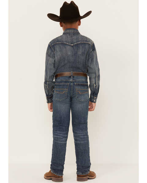 Image #3 - Wrangler Boys' Medium Wash Slim Straight Denim Jeans, Medium Wash, hi-res