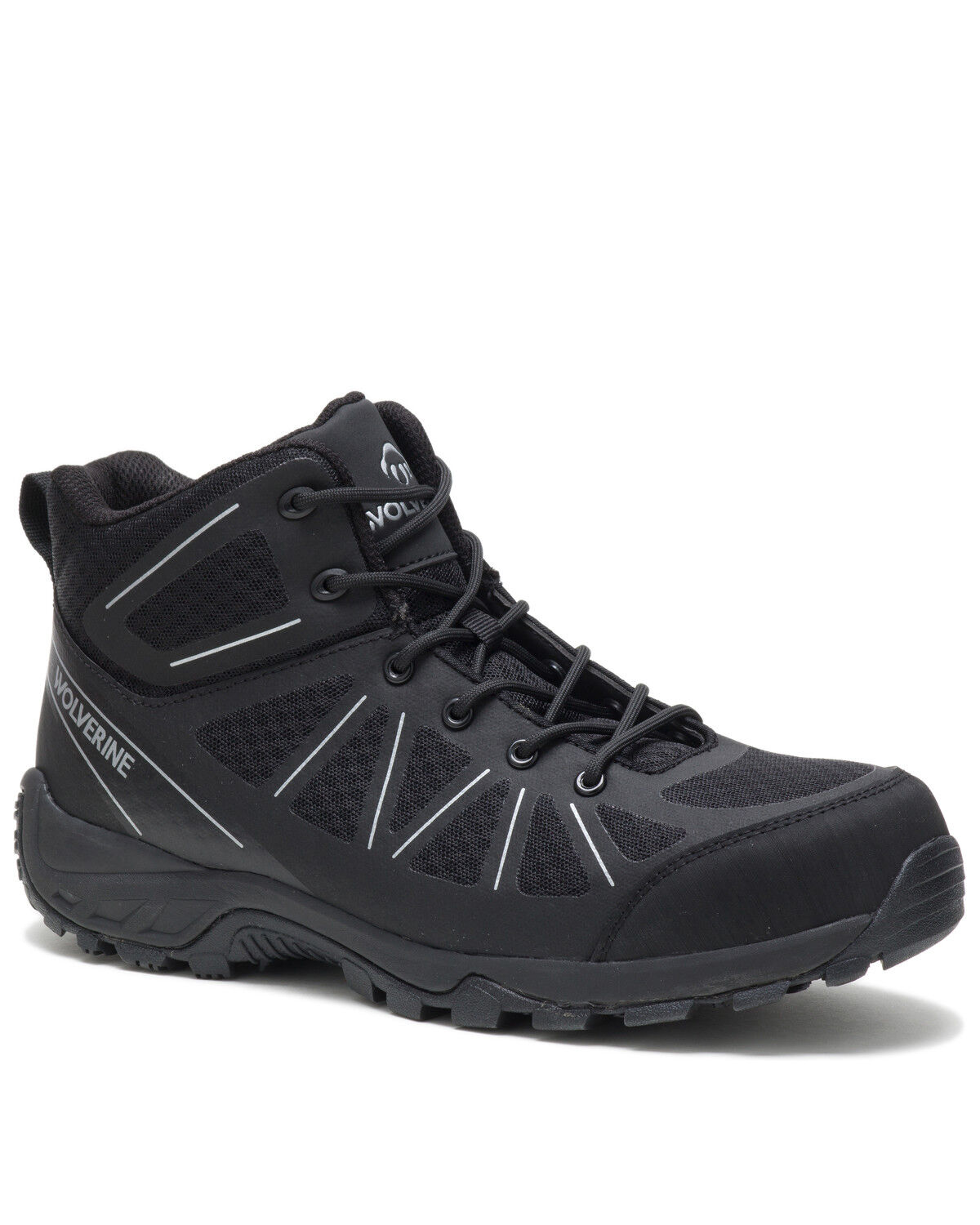Image #1 - Wolverine Men's Amherst II Work Shoes - Composite Toe, Black, hi-res