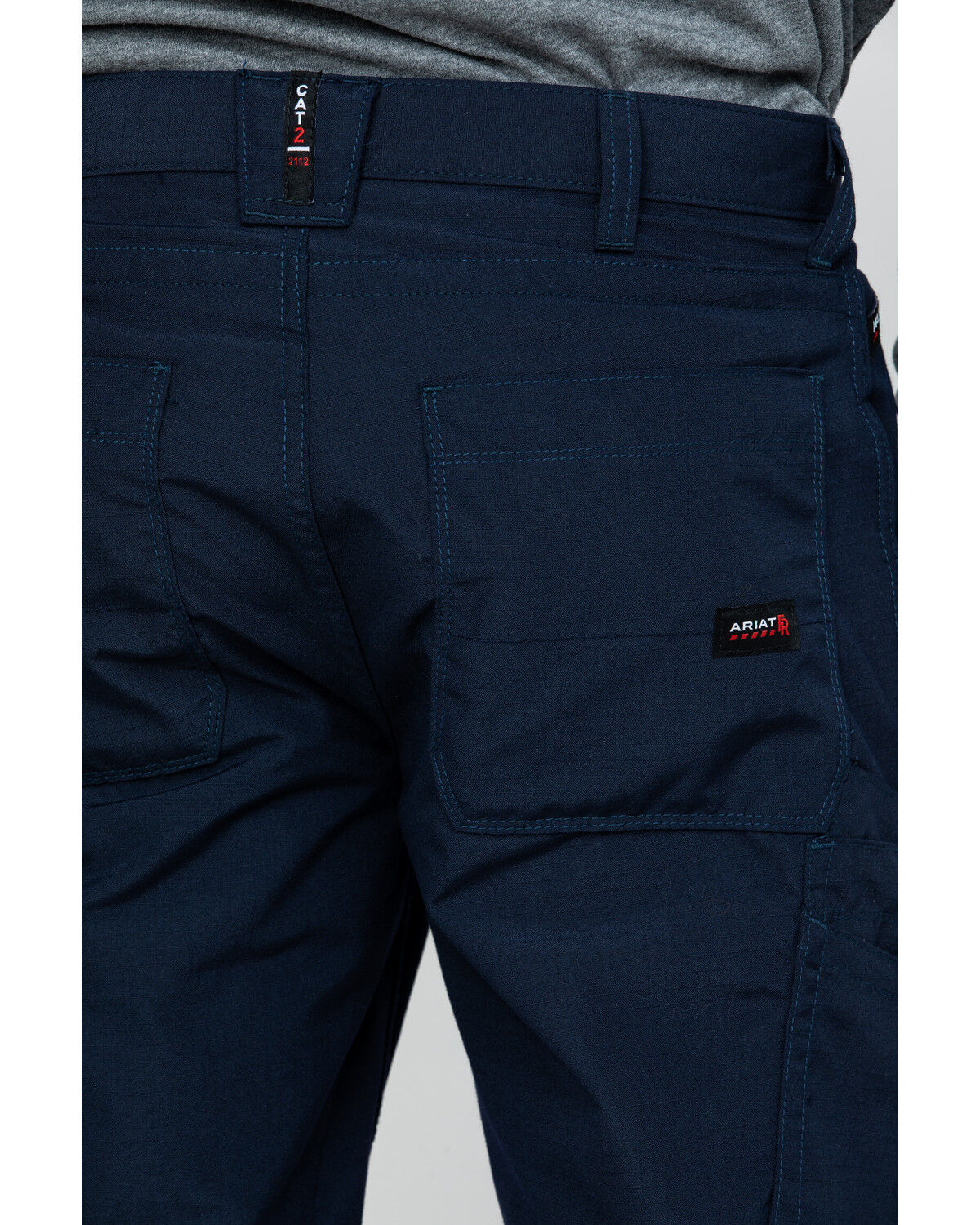 Image #4 - Ariat Men's FR M4 Duralight Ripstop Work Pants, Navy, hi-res
