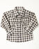 Image #1 - Cowboy Hardware Toddler Boys' Cubed Print Long Sleeve Snap Stretch Western Shirt, Black, hi-res