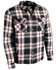Image #7 - Milwaukee Performance Men's Black/White/Red Aramid Flannel Biker Jacket, Black/red, hi-res
