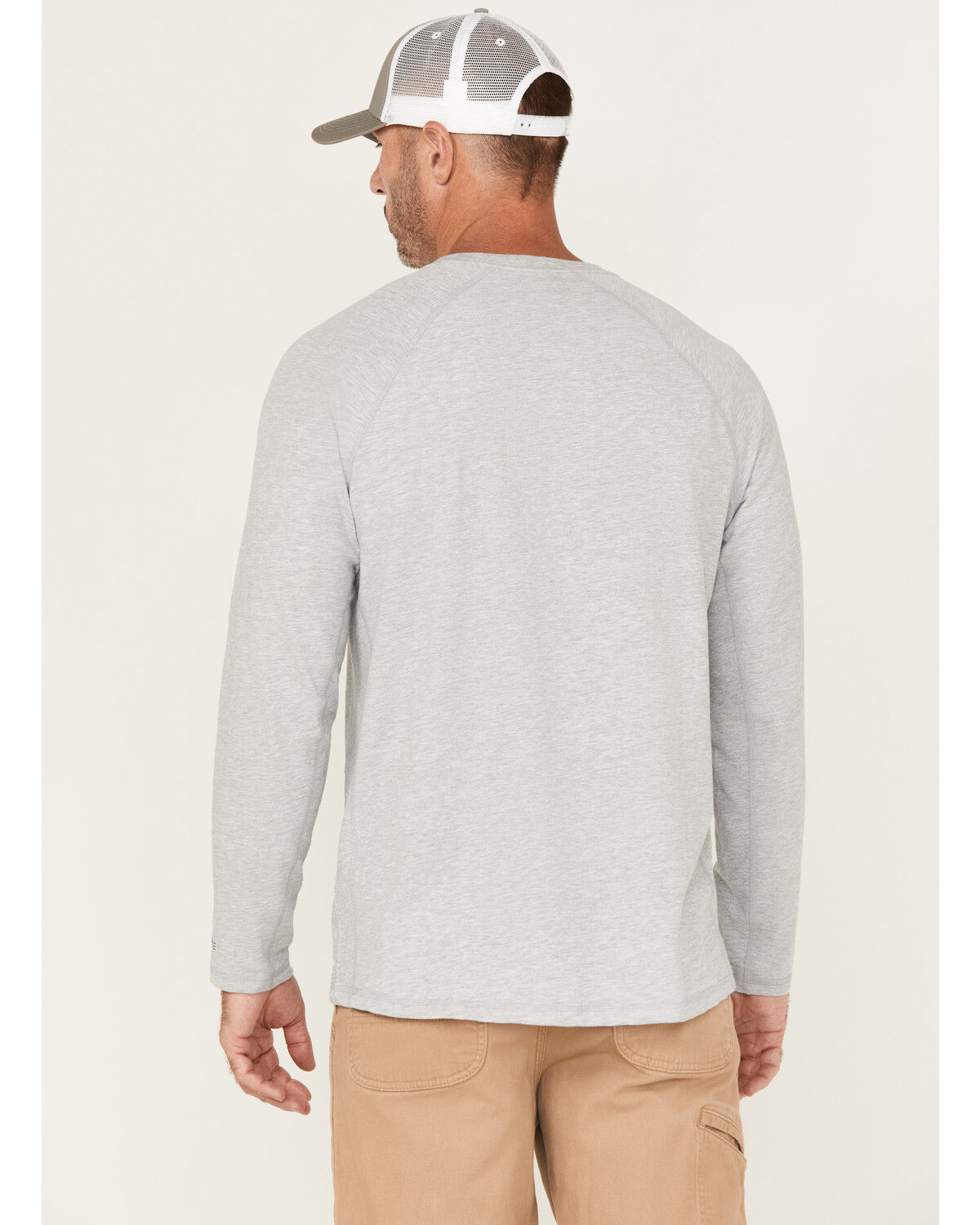 Image #4 - Carhartt Men's Force Relaxed Midweight Long Sleeve Pocket T-Shirt, Grey, hi-res