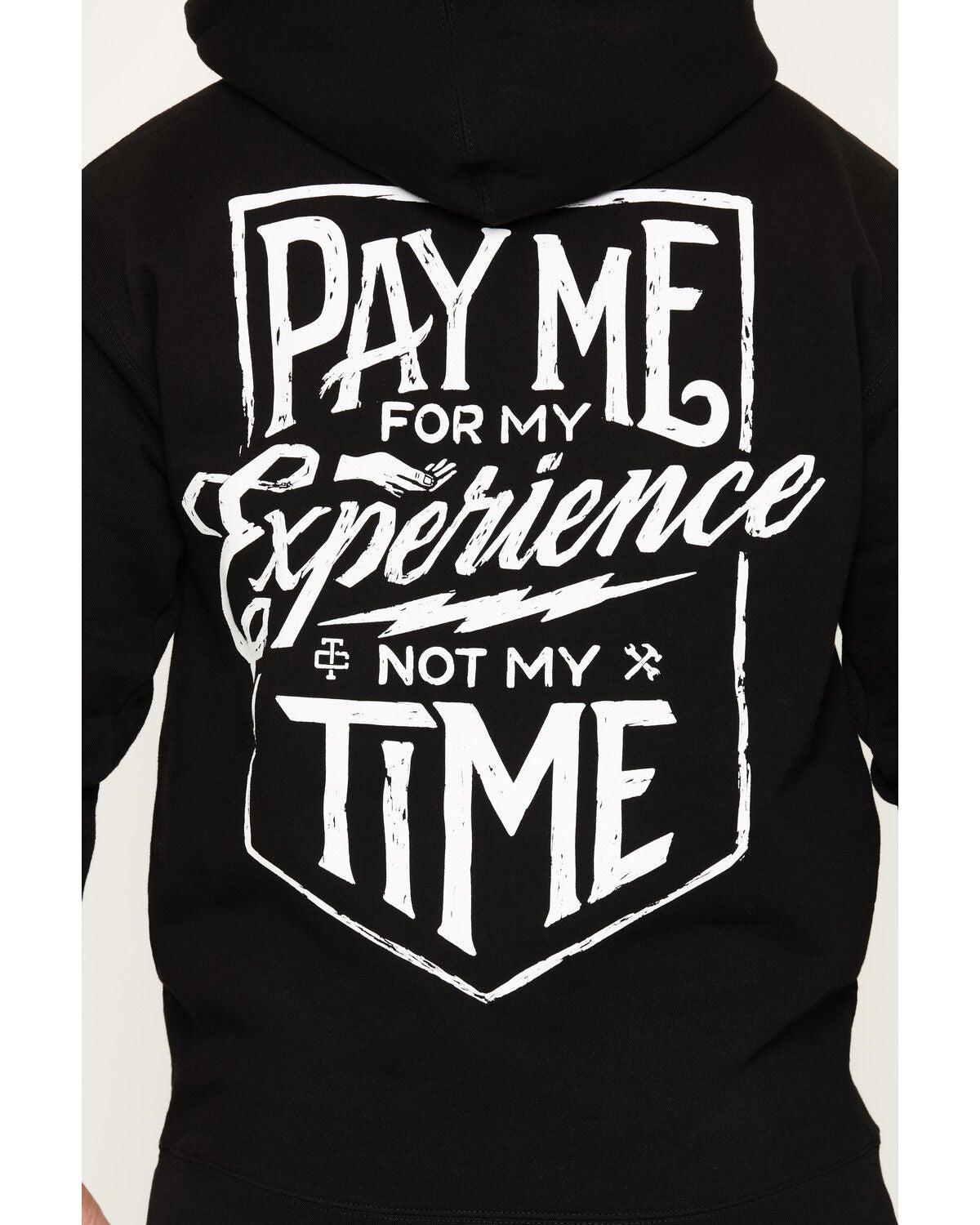 Image #4 - Troll Co Men's Pay Me Hooded Sweatshirt, Black, hi-res
