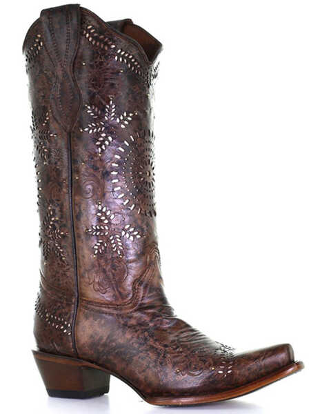 Corral Women's Fango Western Boots - Snip Toe, Brown, hi-res