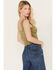 Image #4 - Free People Women's Floral Camisole Tank Top, Olive, hi-res