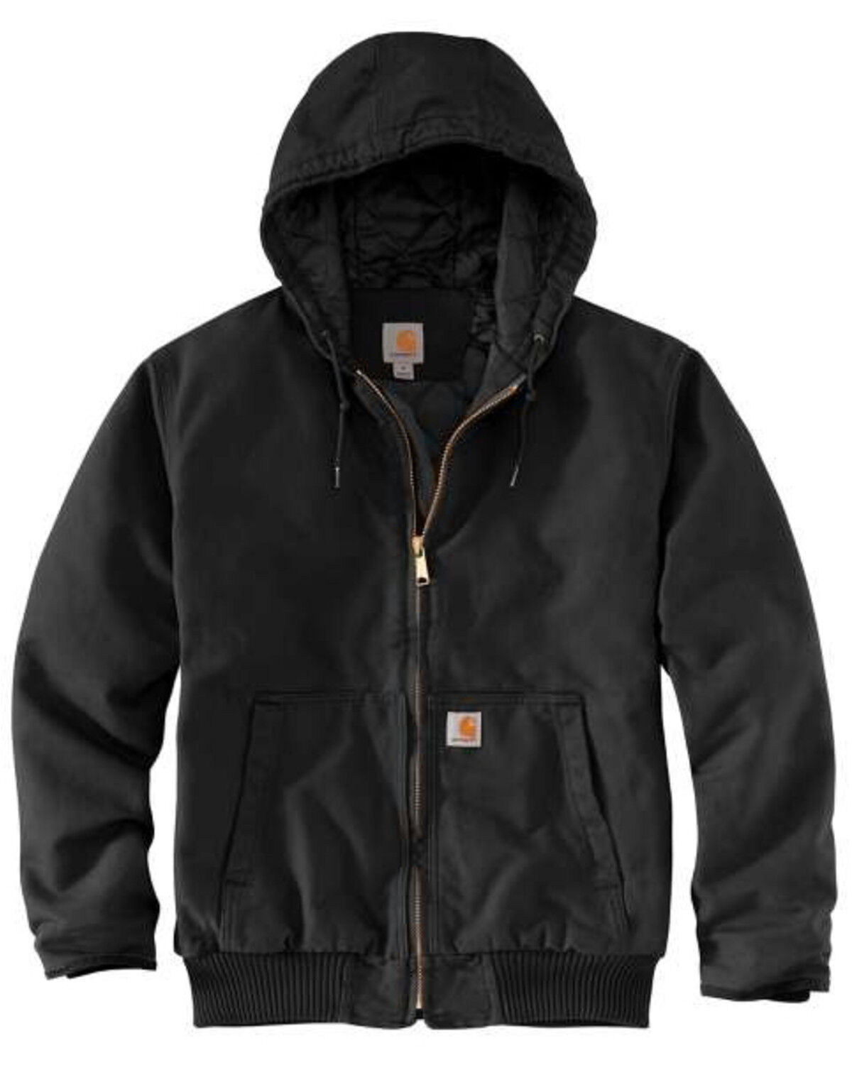 Black hooded carhartt jacket