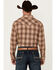 Image #4 - Cody James Men's Frontier Plaid Print Long Sleeve Snap Western Shirt, Tan, hi-res