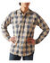 Ariat Men's Hiro Plaid Print Long Sleeve Snap Western Flannel Shirt - Tall, Blue, hi-res