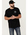 Image #2 - Howitzer Men's Defiant Snake Short Sleeve Graphic T-Shirt , Black, hi-res