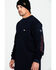 Cinch Men's FR Logo Long Sleeve Work T-Shirt , Navy, hi-res