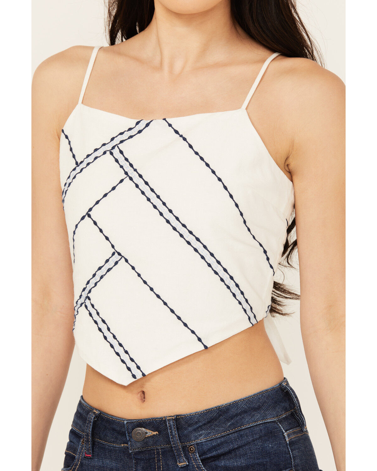 Image #3 - Roper Women's Bandana Camisole, White, hi-res