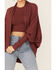 Miss Me Women's Brushed Knit Open Front Cardigan Sweater, Rust Copper, hi-res
