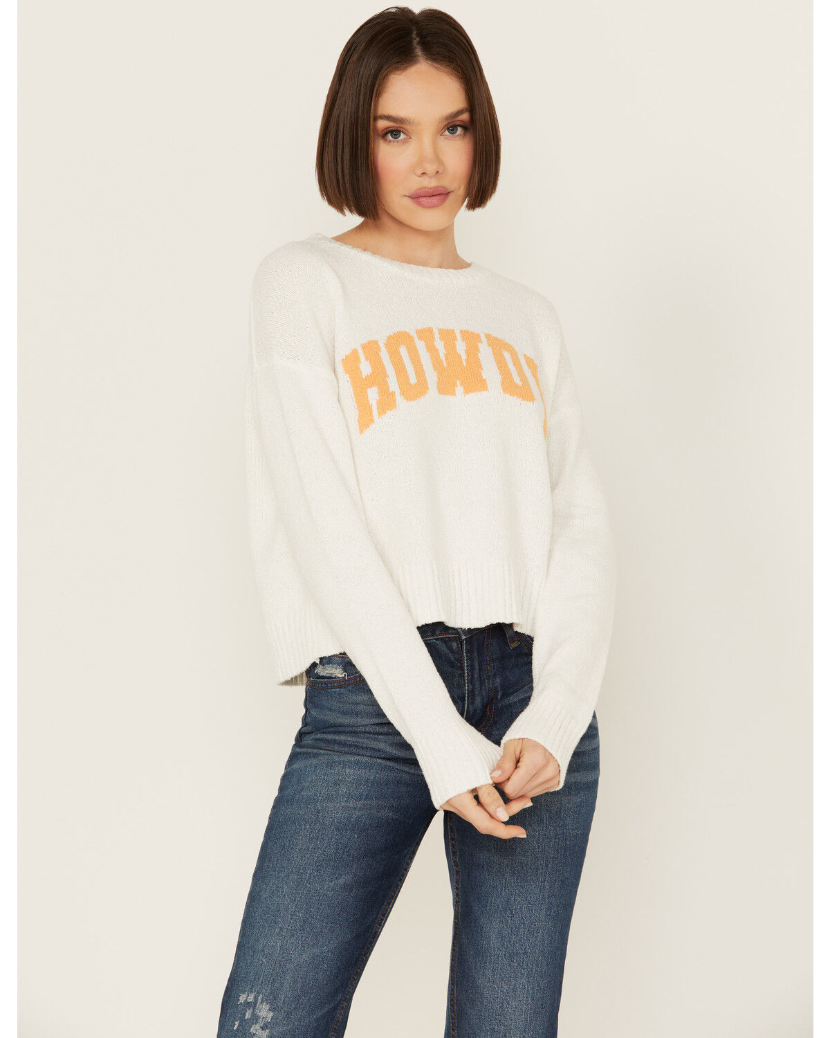 Image #1 - White Crow Women's Howdy Lightweight Sweater, White, hi-res