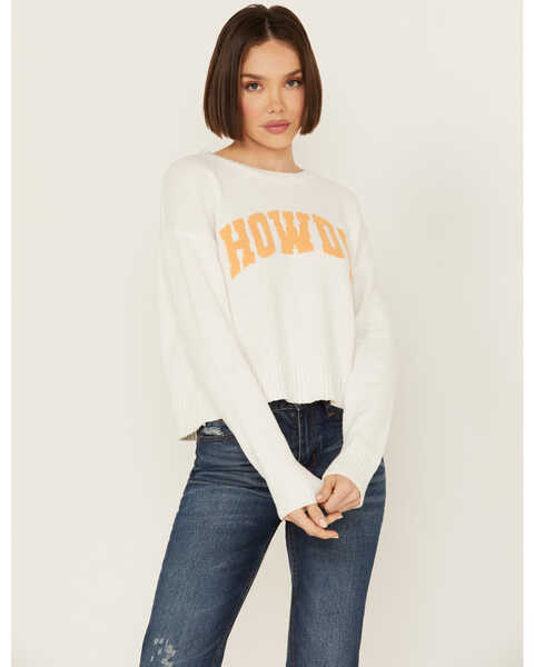 Image #1 - White Crow Women's Howdy Lightweight Sweater , White, hi-res