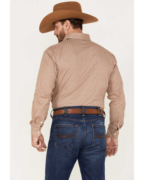 Image #4 - Rough Stock by Panhandle Men's Geo Print Long Sleeve Stretch Western Shirt, Taupe, hi-res