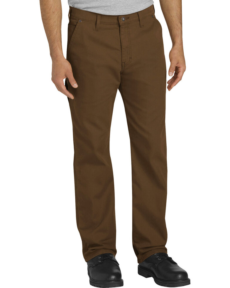 Dickies Men's Brown Tough Max Carpenter Pants - Straight Leg , Brown, hi-res