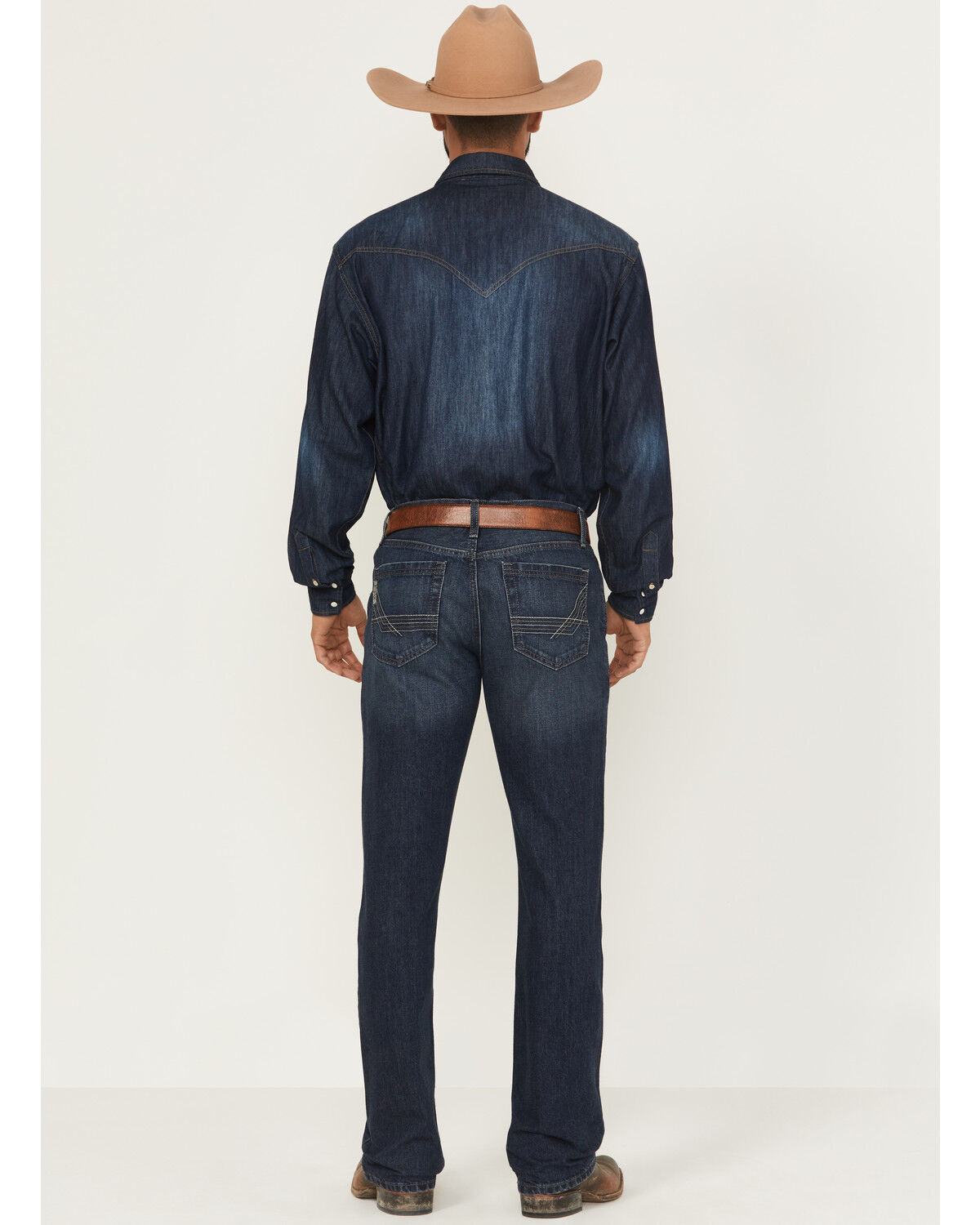 Image #3 - Cinch Men's Ian Dark Wash Slim Boot Denim Jeans, Indigo, hi-res
