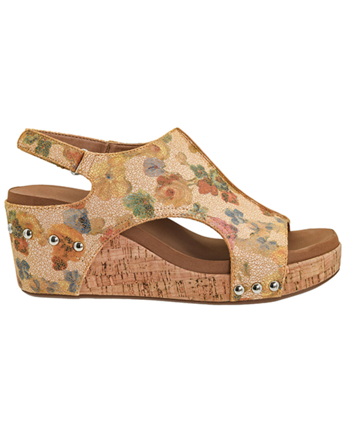 Image #2 - Corkys Women's Carley Wedge Heels, Camel, hi-res