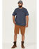 Image #1 - Lucky Brand Workwear Men's Double Front Panel Shorts, Brown, hi-res