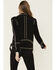 Image #4 - Understated Leather Women's Black Dome Studded Moto Suede Jacket , , hi-res
