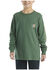 Image #2 - Carhartt Little Boys' Pocket Long Sleeve T-Shirt, Green, hi-res
