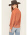 Image #4 - Very J Women's Crochet Button-Down Shirt, Rust Copper, hi-res
