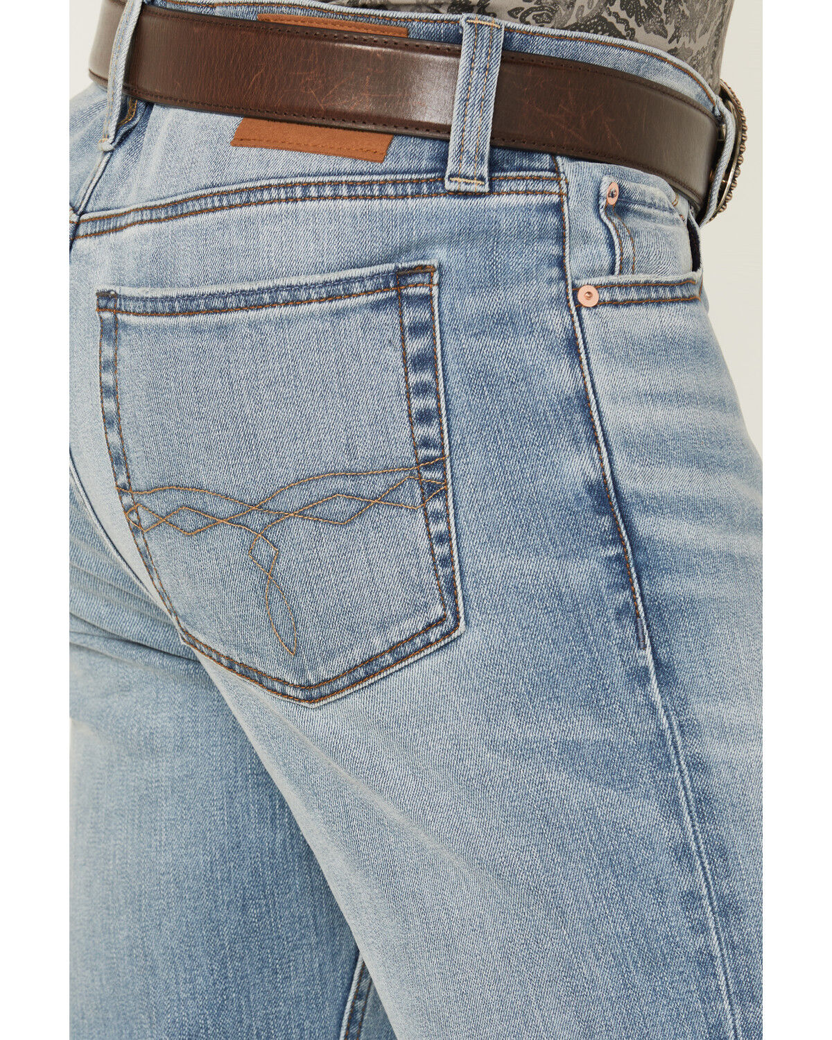 Image #4 - Blue Ranchwear Men's Banner Medium Wash Slim Bootcut Stretch Denim Jeans, Medium Wash, hi-res