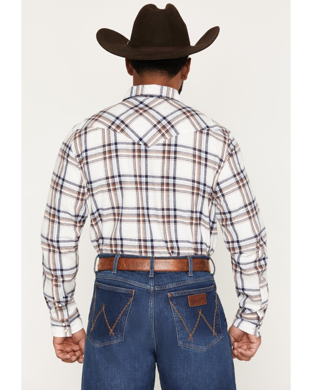 Image #4 - Gibson Trading Co Men's Tucker Plaid Print Long Sleeve Snap Flannel Shirt, White, hi-res