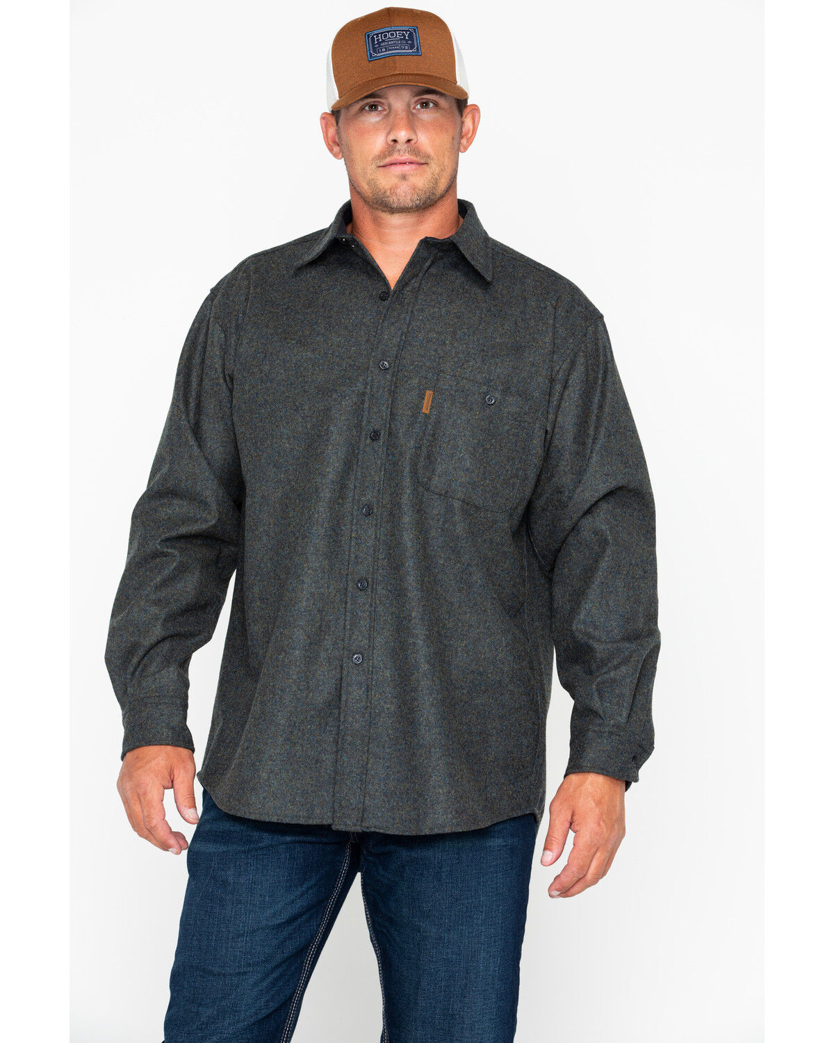 Image #1 - Pendleton Men's Harley Plaid Print Trail Long Sleeve Flannel Shirt, , hi-res